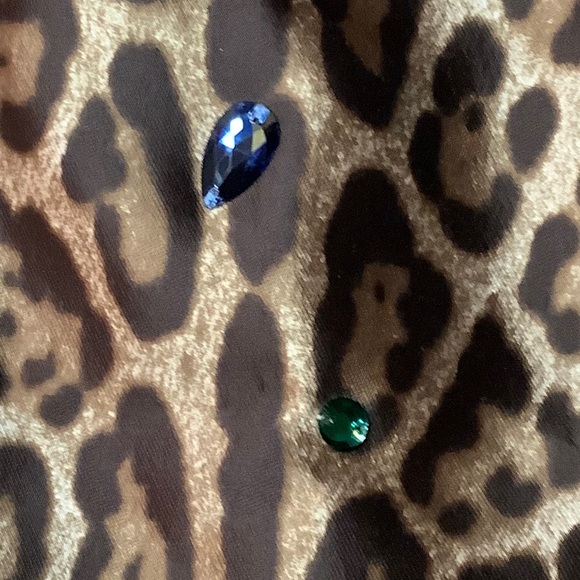 Dolce & Gabbana $1795 NWT Leopard Jeweled Skirt 4 - Picture 9 of 12